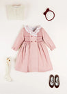 The Pink Hand Smocked Dress Girl Look Look  from Pepa London