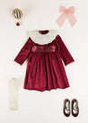 The Burgundy Velvet Dress Girl Look Look  from Pepa London