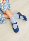 Leather Mary Jane Shoes in Blue (25-34EU) Shoes  from Pepa London