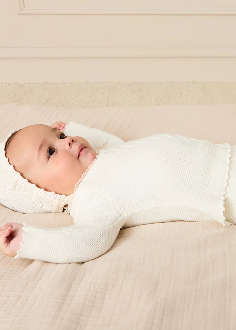 Delicate Ivory Lace Cotton Set (1-18mths) SETS from Pepa London