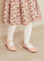 Daphne Floral Hand Smocked Double Breasted Dress in Pink (18mths-10yrs) Dresses  from Pepa London