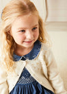 The French Blue Hand Smocked Dress Baby Girl Look Look  from Pepa London