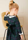 Windsor Tartan Dress in Green (12mths-10yrs) Dresses  from Pepa London