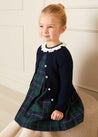 Windsor Tartan Dress in Green (12mths-10yrs) Dresses  from Pepa London