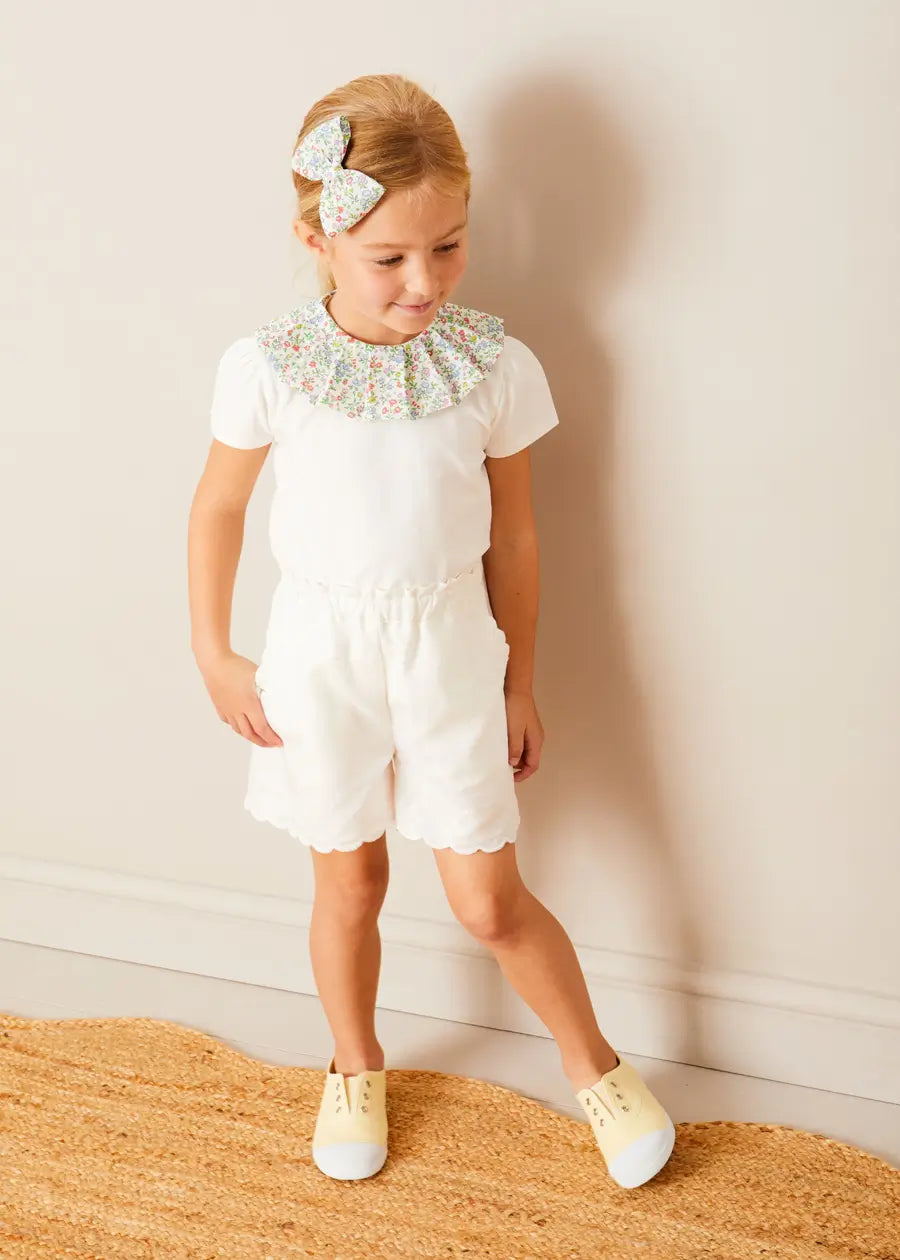 Canvas Plimsolls in Cream (20-35EU) SHOES from Pepa London