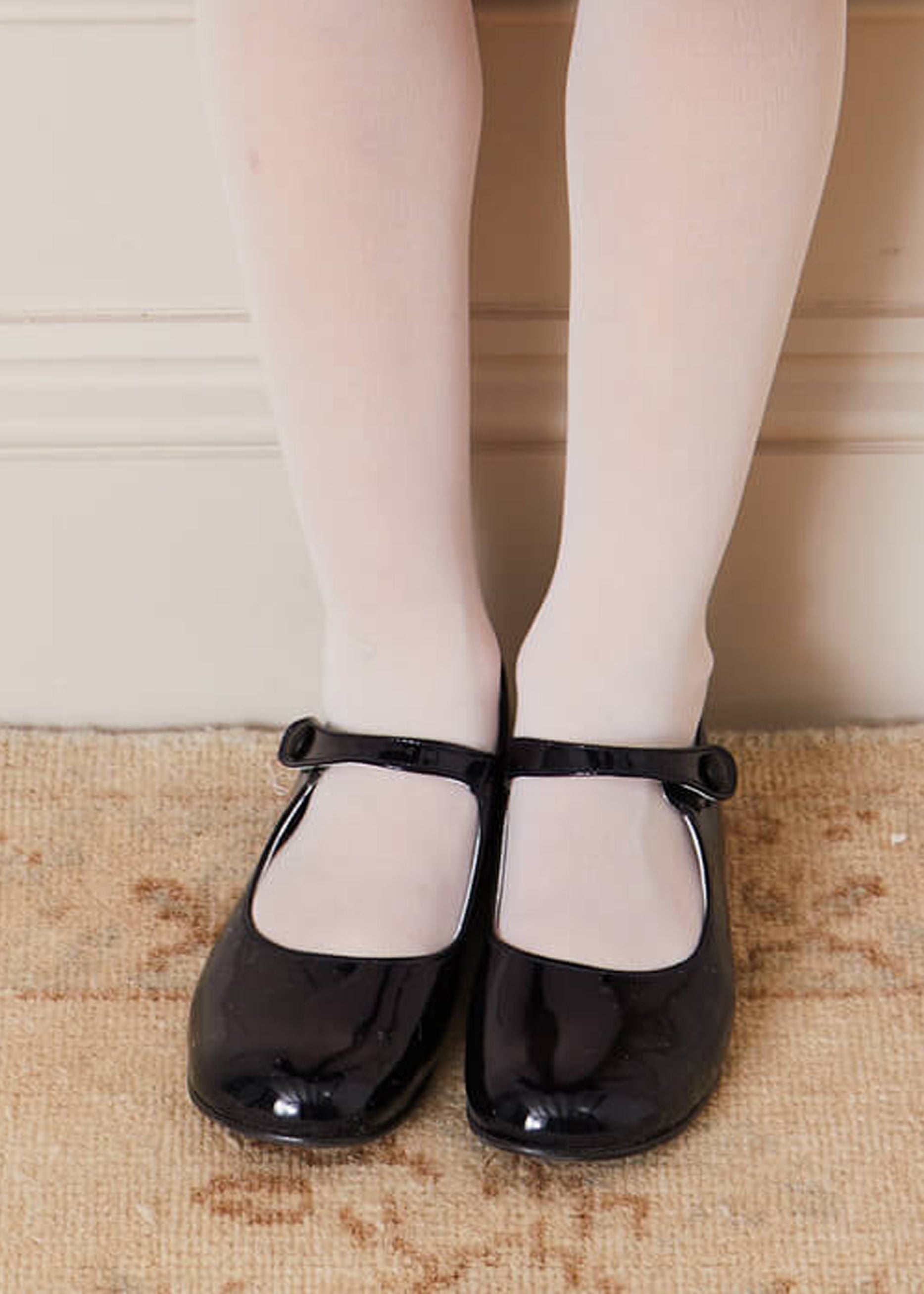 Patent Leather Mary Jane Shoes in Navy (25-34EU) Shoes  from Pepa London