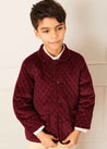 Corduroy Quilted Jacket in Burgundy (4-10yrs) Coats  from Pepa London