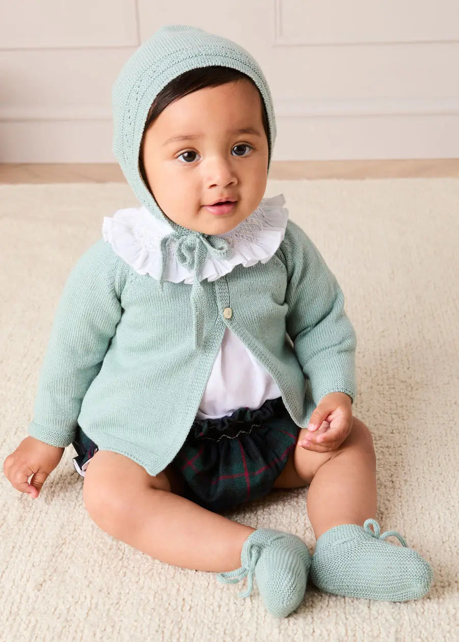 Kinnerton Tartan Hand Smocked Bloomers in Green (3mths-2yrs) Bloomers from Pepa London
