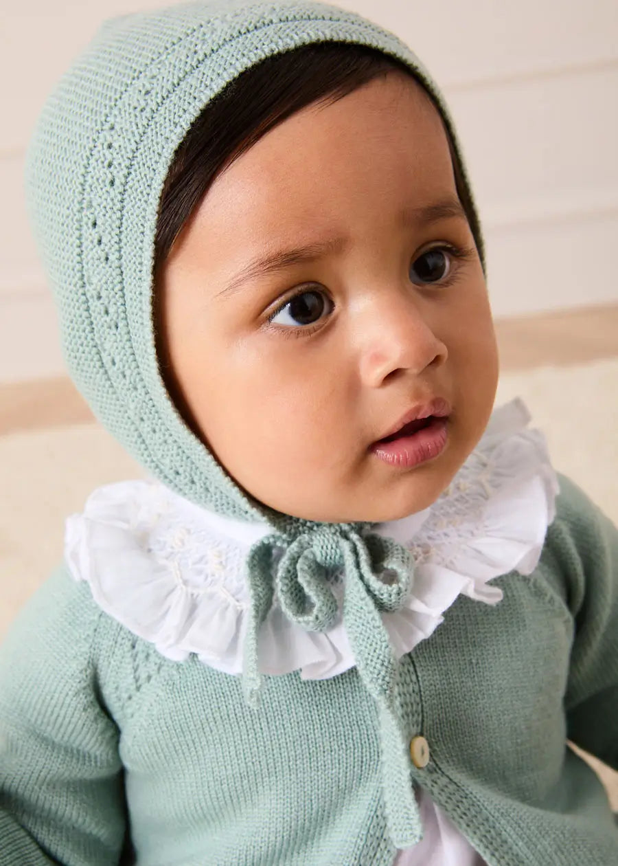 Openwork Bonnet In Green (S-L)