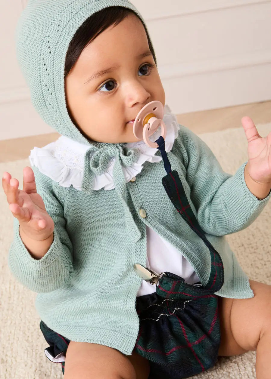 Kinnerton Tartan Hand Smocked Bloomers in Green (3mths-2yrs) Bloomers from Pepa London