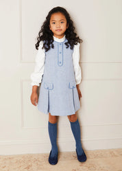 Denim Ribbed Knee-High Socks (3mths-10yrs) Socks from Pepa London
