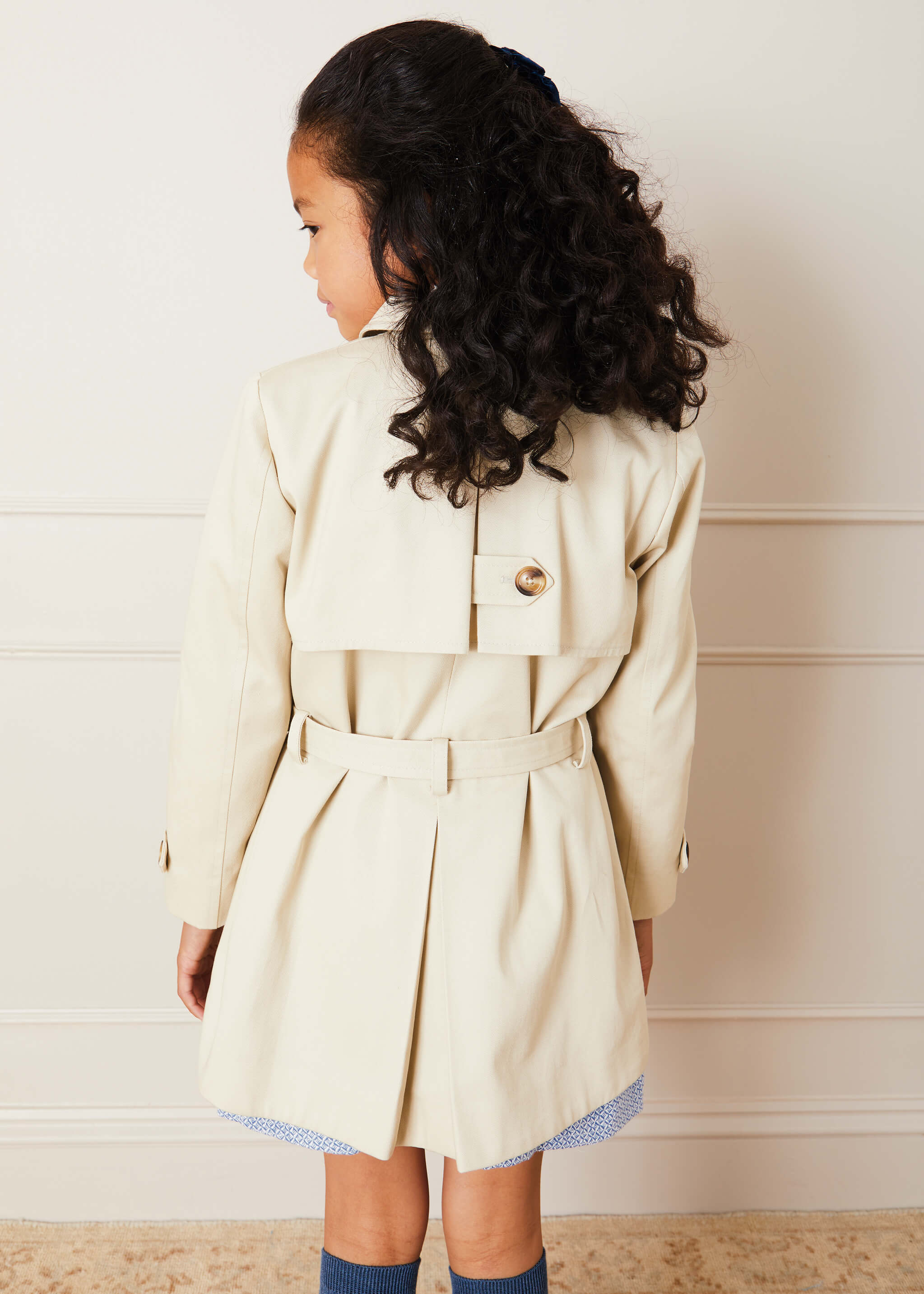 Check Lined Trench Coat In Beige (4-10yrs) COATS  from Pepa London