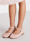 Girls Suede Pink Mary-Jane Shoes (24-34EU) Shoes  from Pepa London