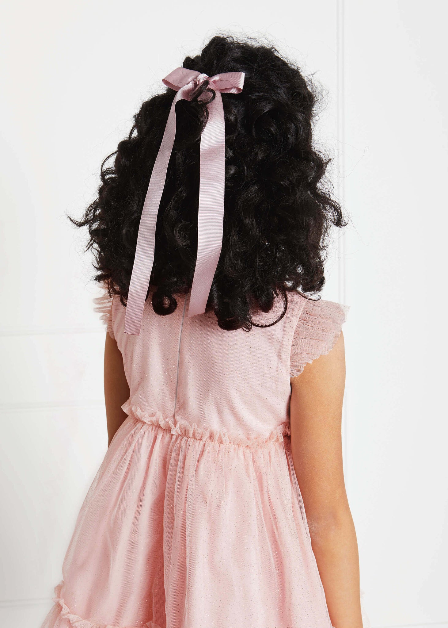 Tiered Tulle Overlay Dress With Ruffle Detail in Pink (2-10yrs) Dresses  from Pepa London