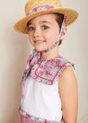 Viola Floral Bib Collar Top in Pink (2-10yrs) TOPS & BODYSUITS from Pepa London