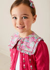 Viola Floral Bib Collar Top in Pink (2-10yrs) TOPS & BODYSUITS from Pepa London