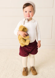 Suede Oxford Baby Booties in Brown (20-24EU)