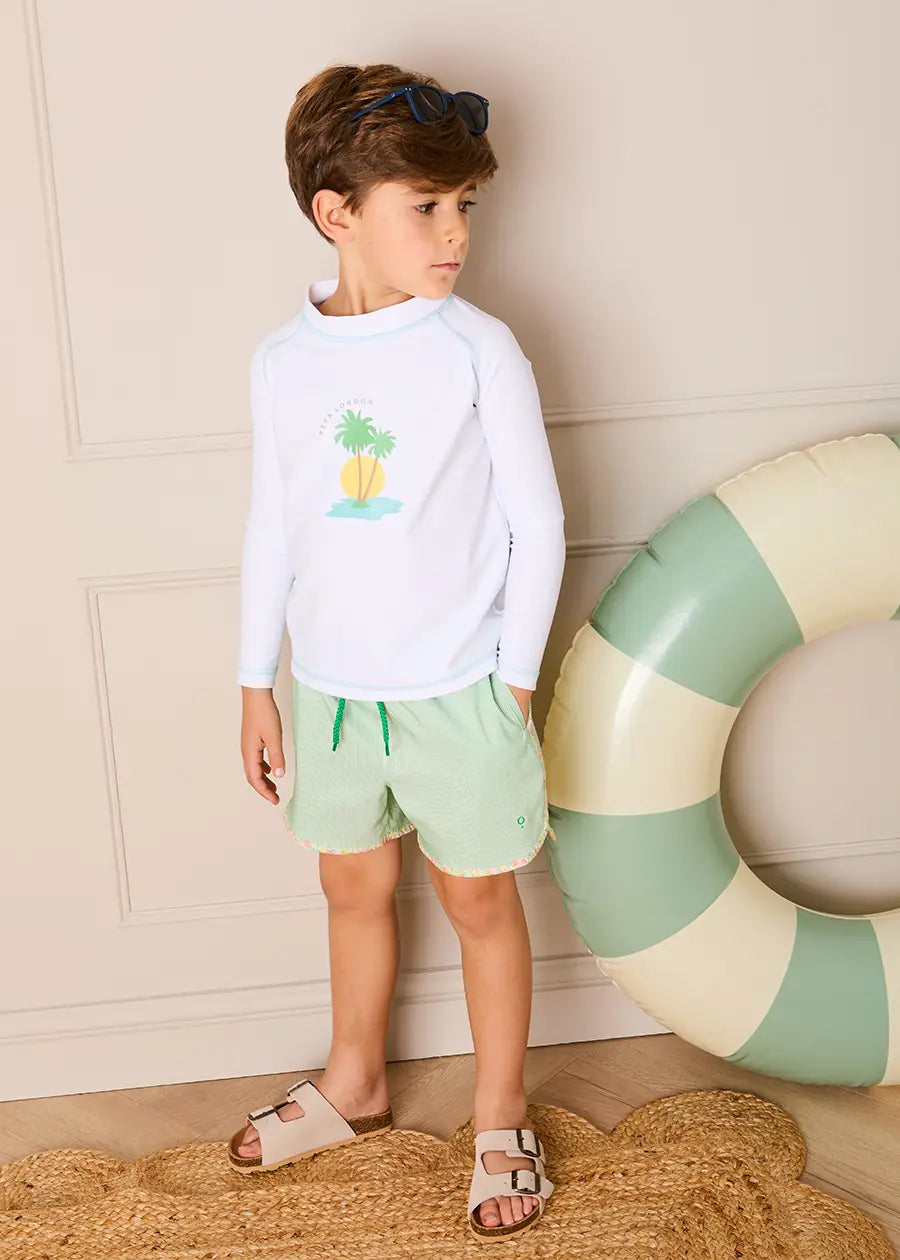 Oasis Rashguard in White (12mths-6yrs) Swimwear from Pepa London