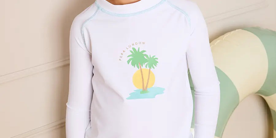 Oasis Rashguard in White (12mths-6yrs) SWIMWEAR from Pepa London