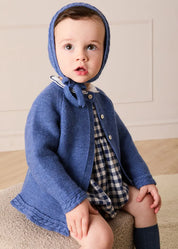 Cable Detail Cardigan In French Blue (6mths-3yrs)
