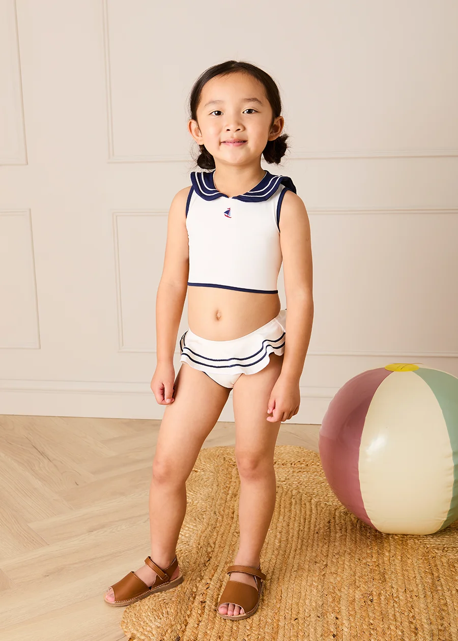 The White Mariner Toddler Girl Swim Look Look from Pepa London