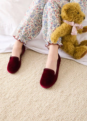 Rebecca Floral Scallop Edge Pyjamas in Red (2-10yrs) Nightwear from Pepa London