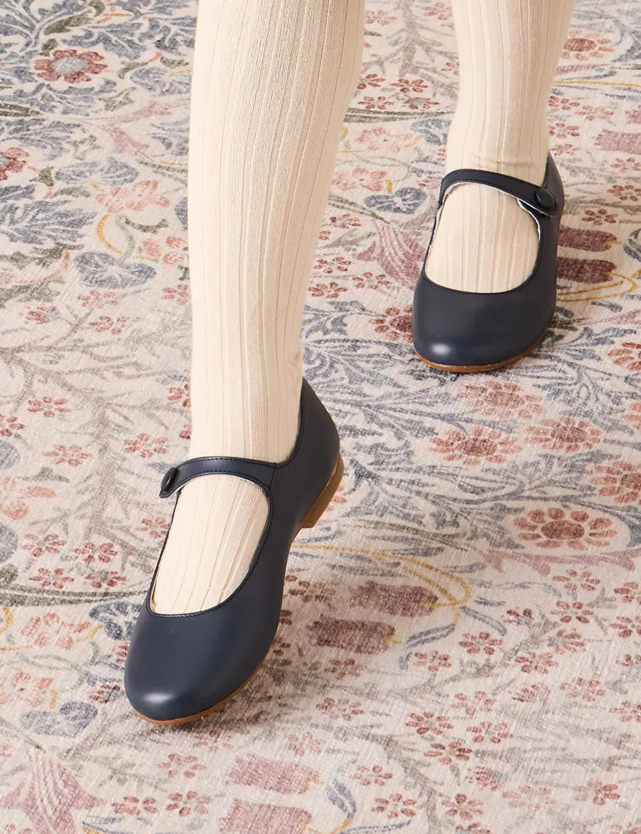 Leather Mary Jane Shoes in Navy (24-37EU) SHOES from Pepa London
