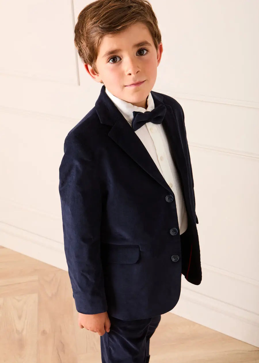 Velvet Bowtie in Navy (OS) Accessories from Pepa London
