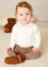 Embroidered Peter Pan Collar Long Sleeve Bodysuit in Burgundy (1mth-3yrs) Tops & Bodysuits  from Pepa London