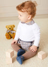 Check Peter Pan Collar Long Sleeve Bodysuit In Beige (1mth-2yrs) TOPS & BODYSUITS  from Pepa London