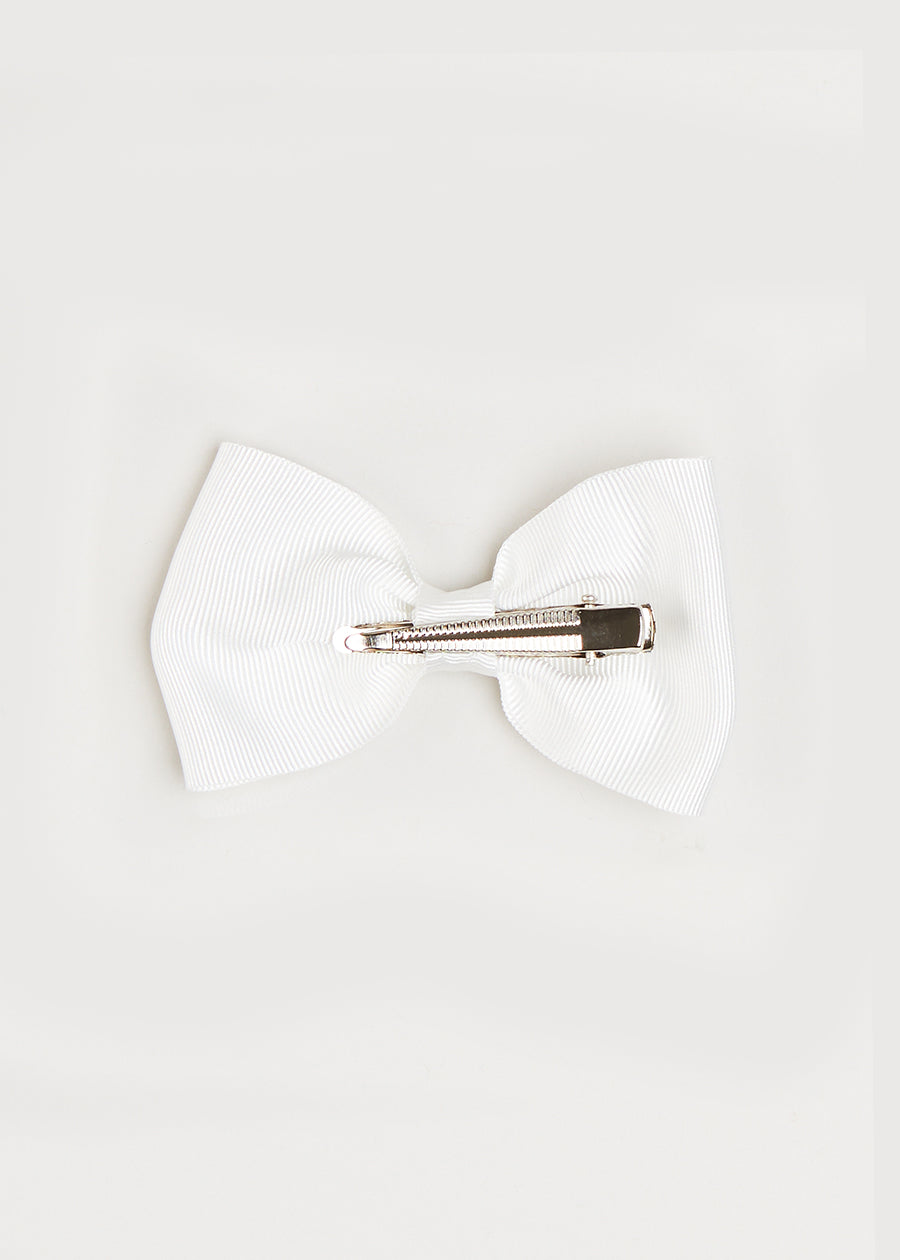 Medium Bow Clip in Ivory Hair Accessories  from Pepa London