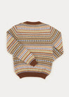 All Over Fair Isle Jumper In Oatmeal (4-10yrs) KNITWEAR  from Pepa London