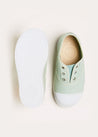 Canvas Plimsolls in Green (20-34EU) Shoes  from Pepa London