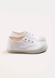 Canvas Plimsolls in White (20-34EU) Shoes  from Pepa London