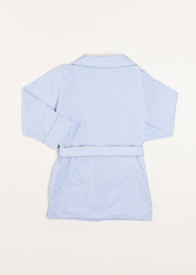Gingham Contrast Piping Dressing Gown in Blue (2-10yrs) Nightwear  from Pepa London
