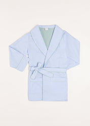 Gingham Contrast Piping Dressing Gown in Blue (2-10yrs) Nightwear  from Pepa London