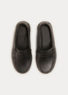 Leather Mocassins In Black (25-34EU) SHOES  from Pepa London