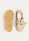 Suede Lace-up Espadrilles in Beige (24-34EU) Shoes  from Pepa London