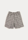 Tailored Checked Shorts In Black (4-10yrs) SHORTS  from Pepa London