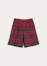 Tailored Tartan Shorts In Red (4-10yrs) SHORTS  from Pepa London