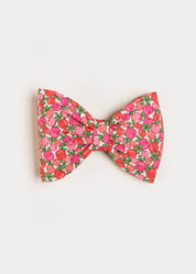 Annie Floral Print Medium Bow Clip in Pink Hair Accessories  from Pepa London