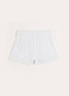 Broderie Anglais Button Detail Shorts in White (4-10yrs) Shorts  from Pepa London
