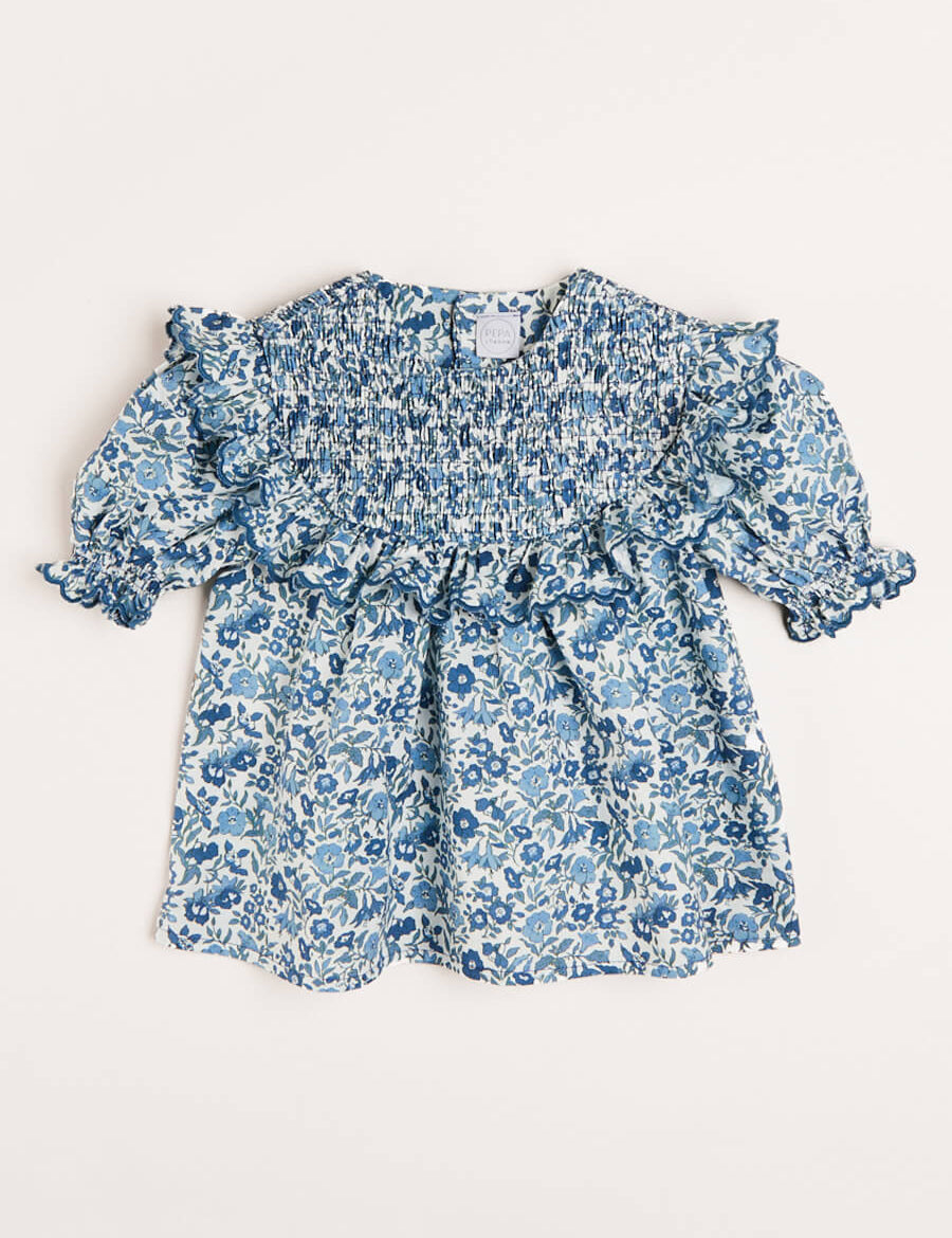 Daphne Floral Top, Shorts, Matching Albetta Dolly & Hair Bow Gift Sets from Pepa London