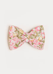 Eloise Floral Print Medium Bow Clip in Pink Hair Accessories  from Pepa London