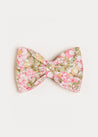 Eloise Floral Print Medium Bow Clip in Pink Hair Accessories  from Pepa London