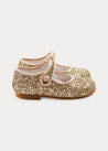 Glittery Mary Jane Shoes in Gold (24-34EU) SHOES  from Pepa London