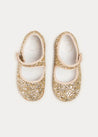 Glittery Mary Jane Shoes in Gold (24-34EU) SHOES  from Pepa London