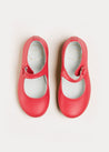 Leather Mary Jane Shoes in Fuchsia (21-34EU) Shoes  from Pepa London