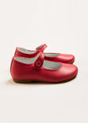 Leather Mary Jane Shoes in Fuchsia (24-34EU) Shoes  from Pepa London
