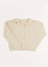 Openwork Frill Collar Cardigan in Gold (2-10yrs) Knitwear  from Pepa London